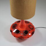 Orange ceramic lamp, 1970s