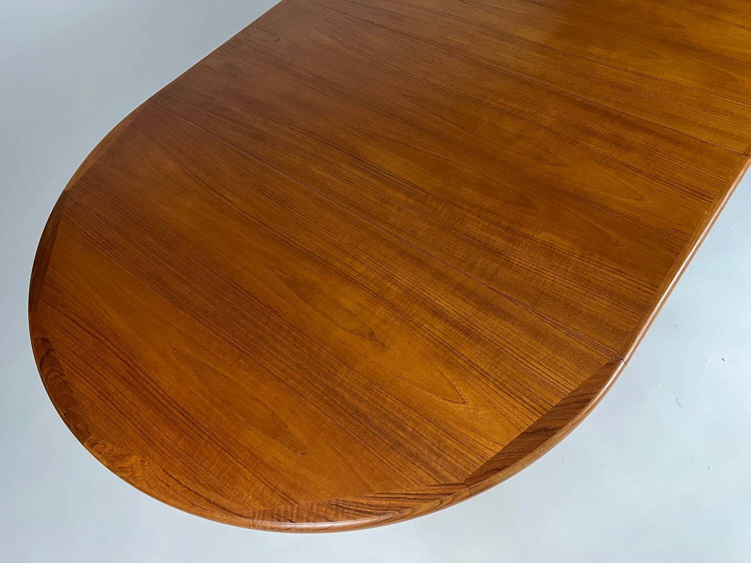 Danish teak round dining table extendable vintage design
