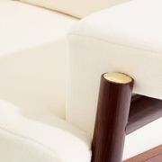 Pair of armchairs by Carlo De Carlo, rosewood, leather, brass, 1966