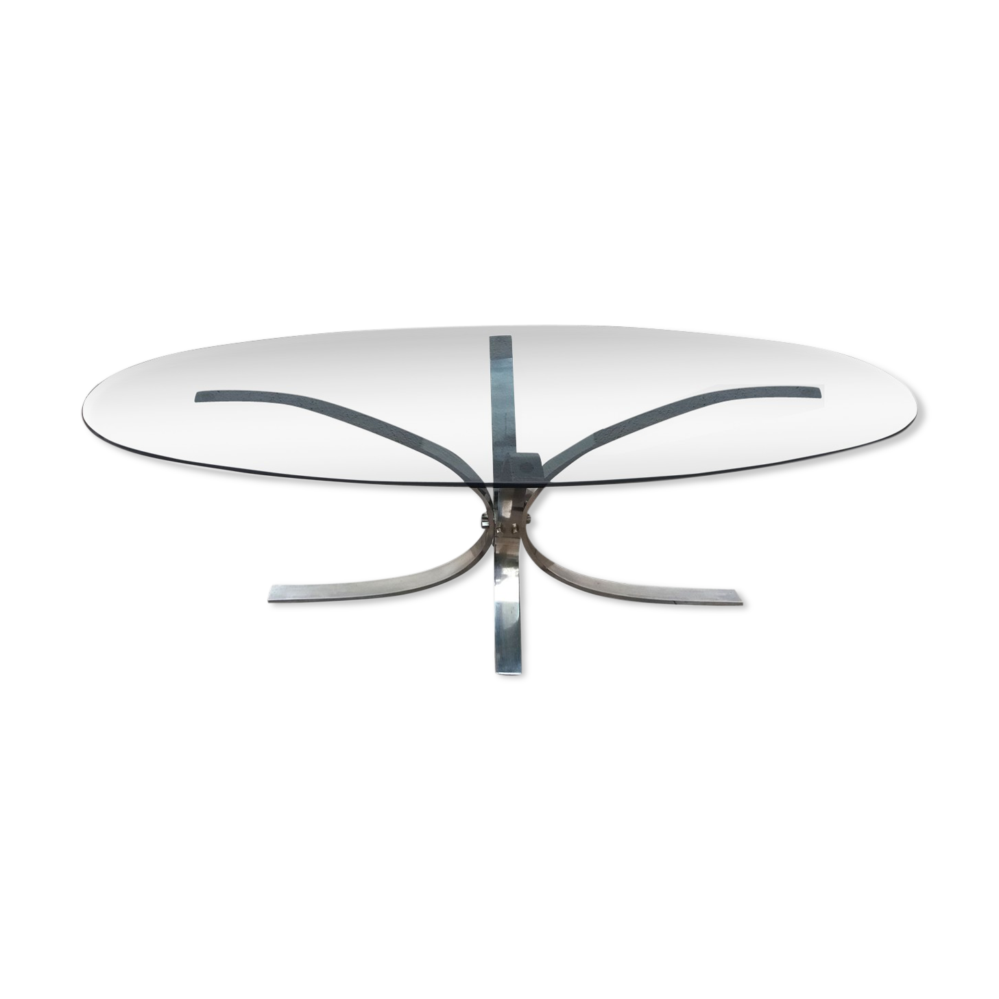 Stainless coffee table 70s