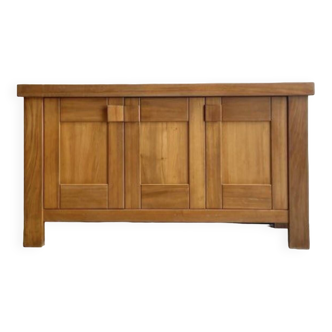 Solid elm sideboard, Maison Regain 1970 vintage