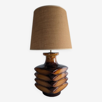 XL glazed ceramic lamp from the 60s/70s