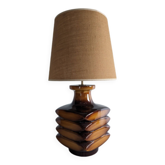 XL glazed ceramic lamp from the 60s/70s