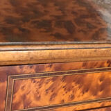 Elm burl and bronze desk