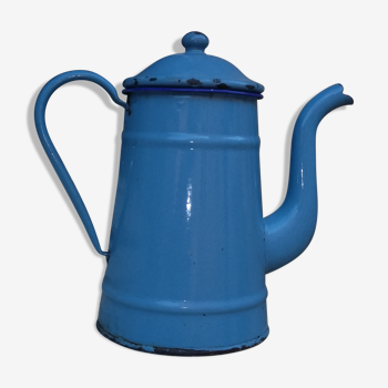 Cafetière émaillée bleue