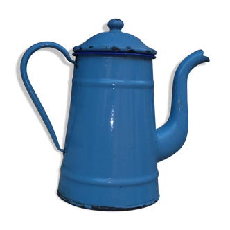 Cafetière émaillée bleue
