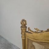 Écran de cheminée pare feux d'époque Louis XVI 18éme en bois dorée