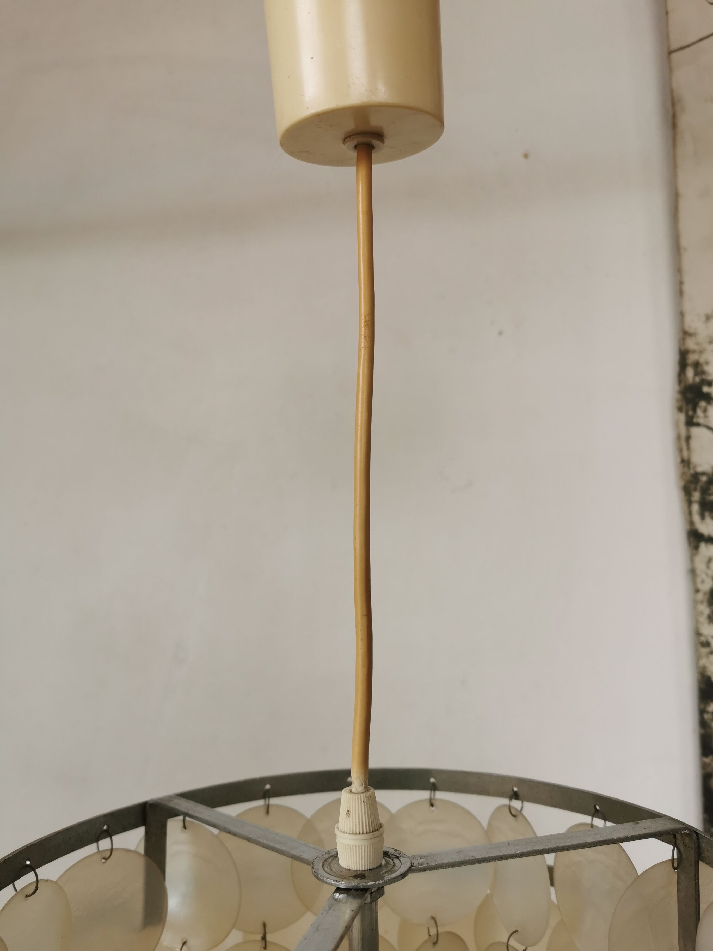Vintage mother-of-pearl chandelier from the 70s