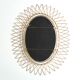 Oval golden sun mirror in metal, 1960s