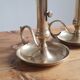 Pair of brass candle holders