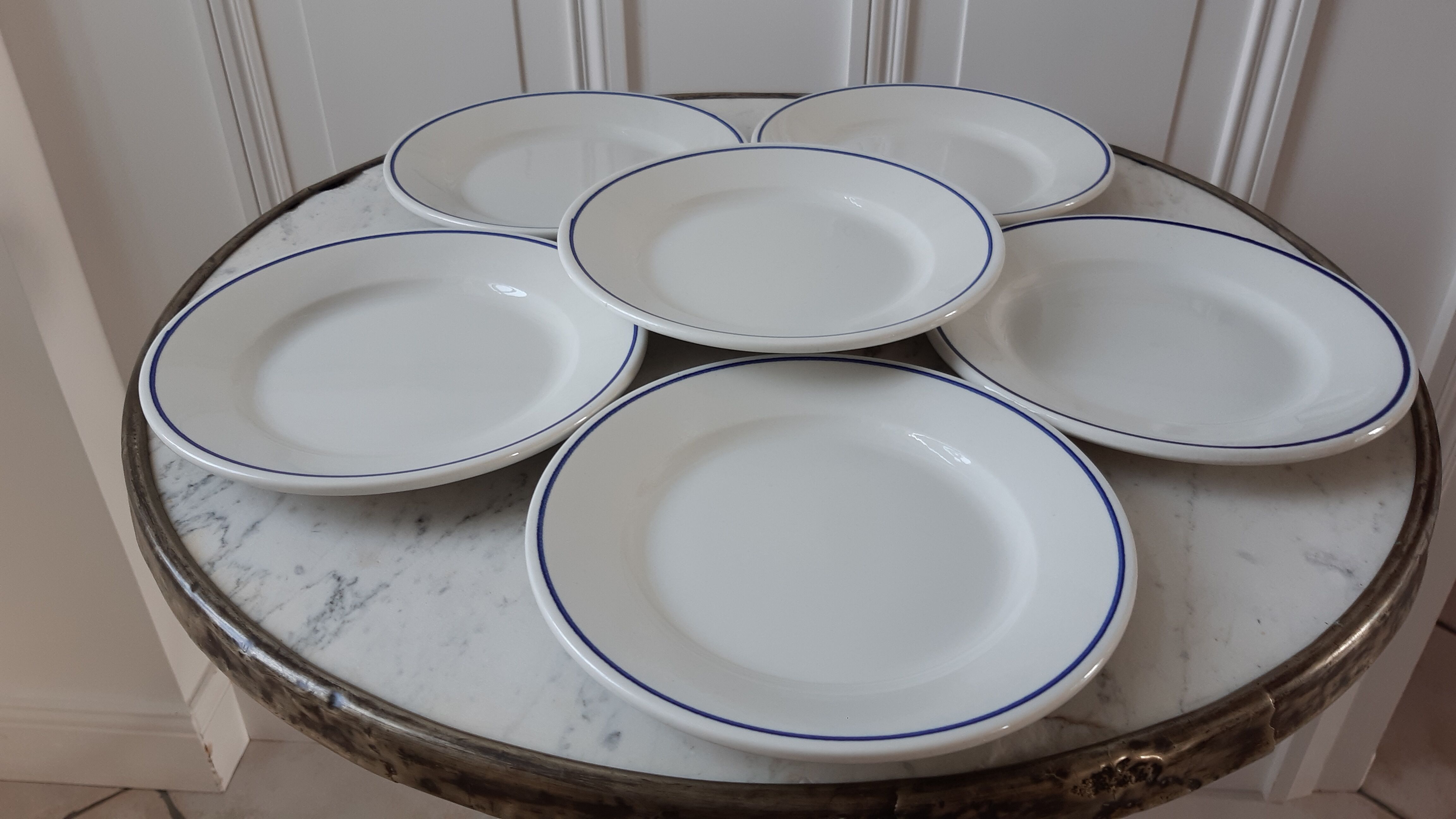 Set of 6 dessert plates Digoin Sarreguemines 60s