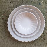 Hollow dishes old salad bowl white earthenware