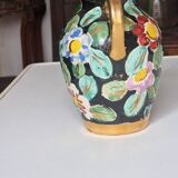 Handmade vase with floral patterns