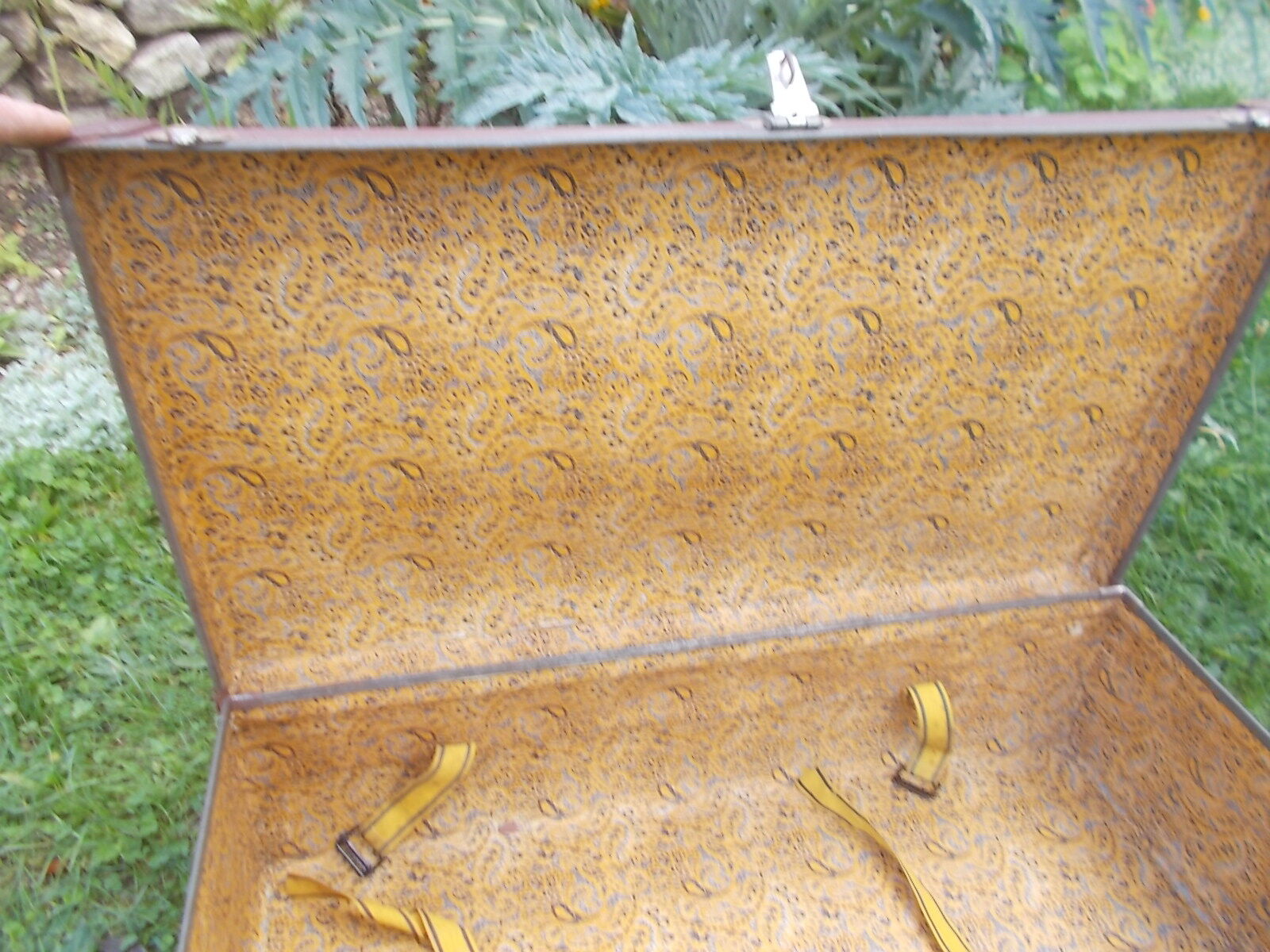 Vintage burgundy suitcase