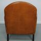 Vintage Dutch leather club chair in cognac color