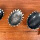 Stackable metal ashtray hedgehog mid-century USSR, 1960s, set of 6