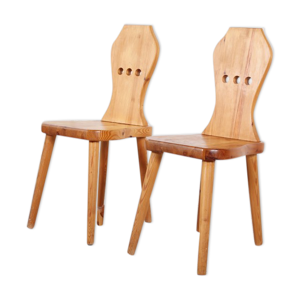 Set de 2 chaises de cuisine en