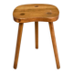 Scandinavian solid wood brutalist tripod stool 1970
