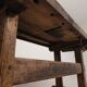Wooden industrial workbench with vice, 194 cm long, 1930s.
