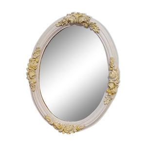 Miroir coiffeuse ancien - florales