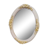 Miroir coiffeuse ancien avec moulures florales