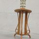 Bamboo and rattan pedestal table