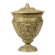 Old Brass Cup Goblet with Lid Mythical Figure 14cm