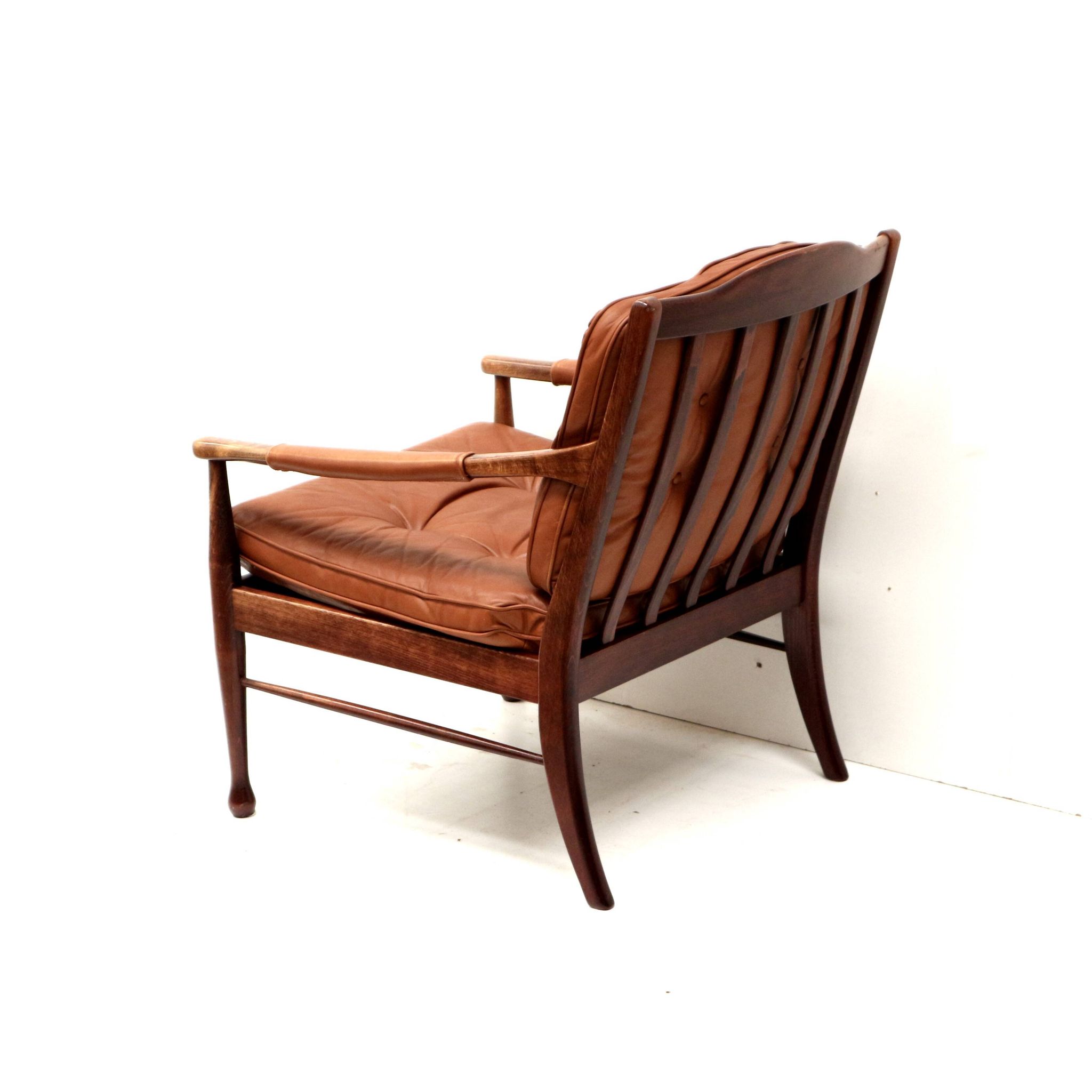 Vintage leather armchair from Ulferts Sweden made in the 1970s