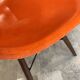 A dsw fiber red orange dowel walnut eames herman miller vintage 70 chair