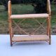 Double wall shelf in bamboo and rattan from the 70s