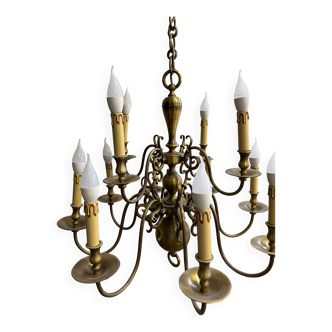 Lucien Gau Chandelier Bronze 12 branches