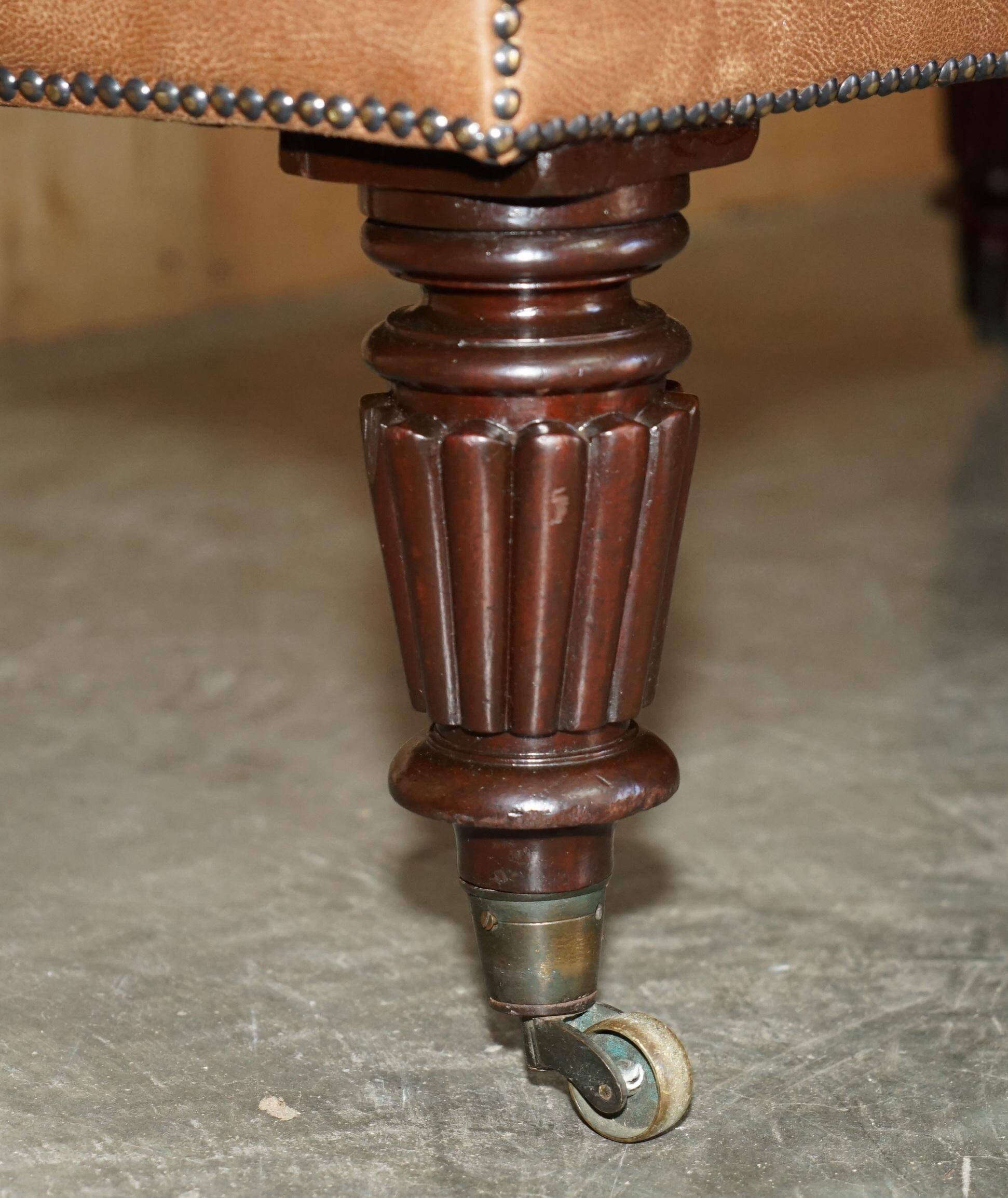 Chesterfield XXL leather sofa hand-dyed