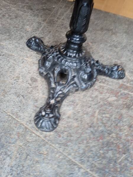 Table bistrot plateau marbre vintage