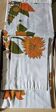 Vintage orange tablecloth and 8 napkins