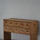 Danish apothecary cabinet in antique pine from the 19th century / Console, 1850–1880s