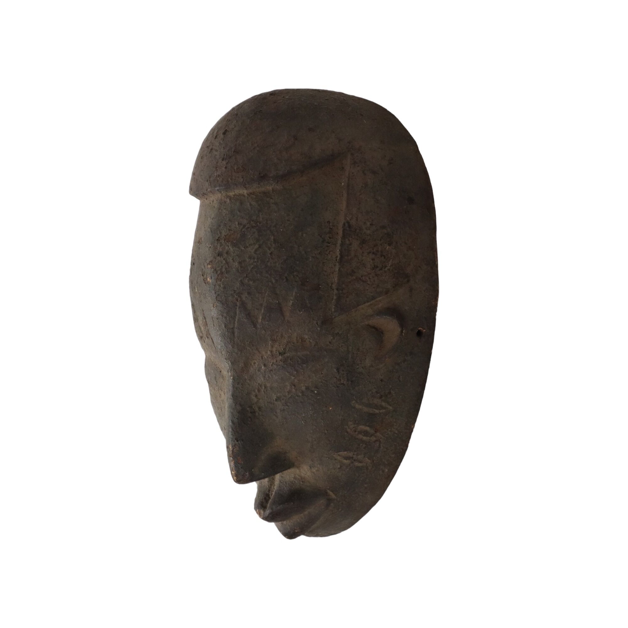 Vintage Wooden Mask Africa Ceremonial Tribal Art Congo 38cm