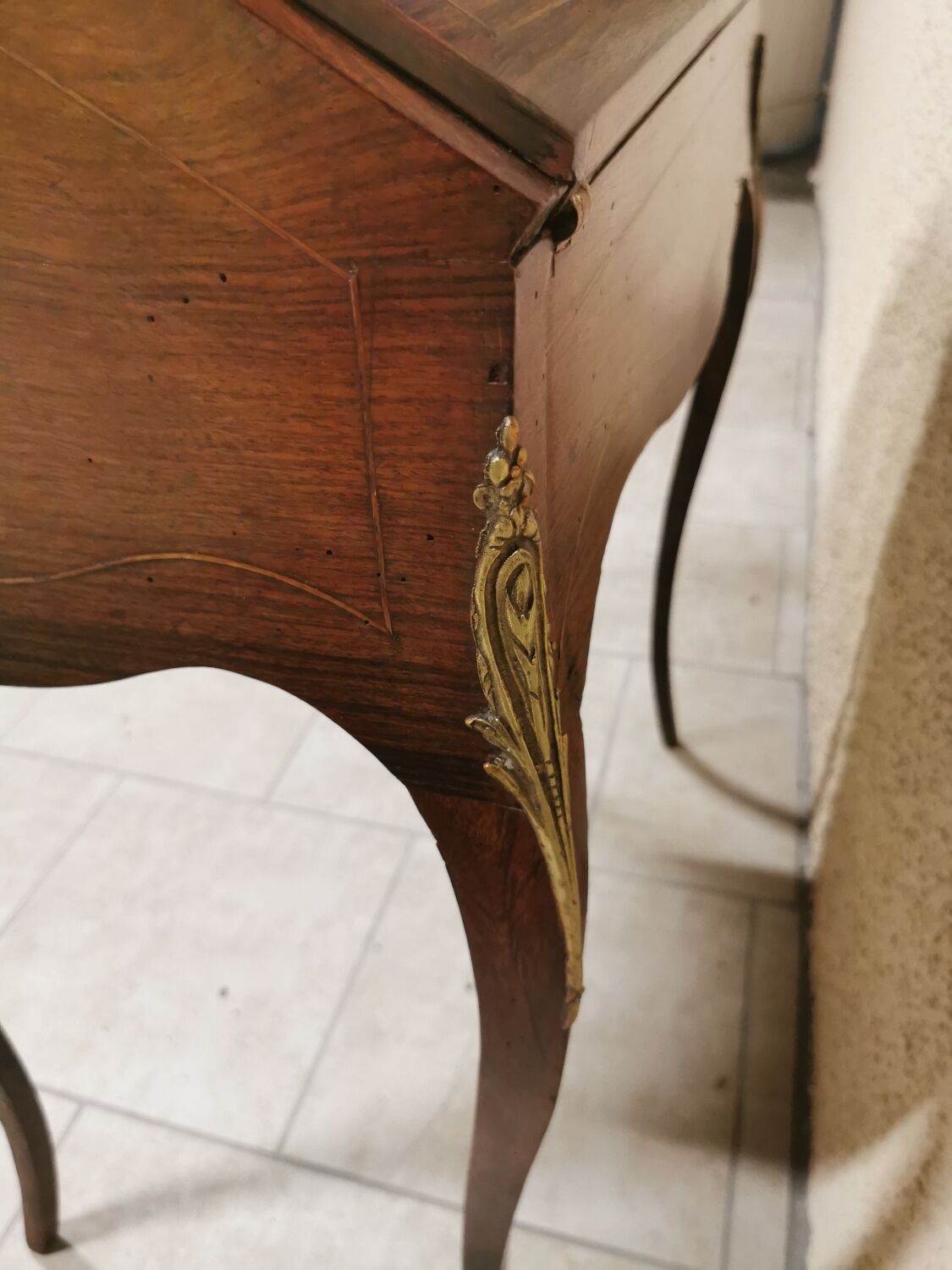 Sloping desk in Louis XV style marquetry
