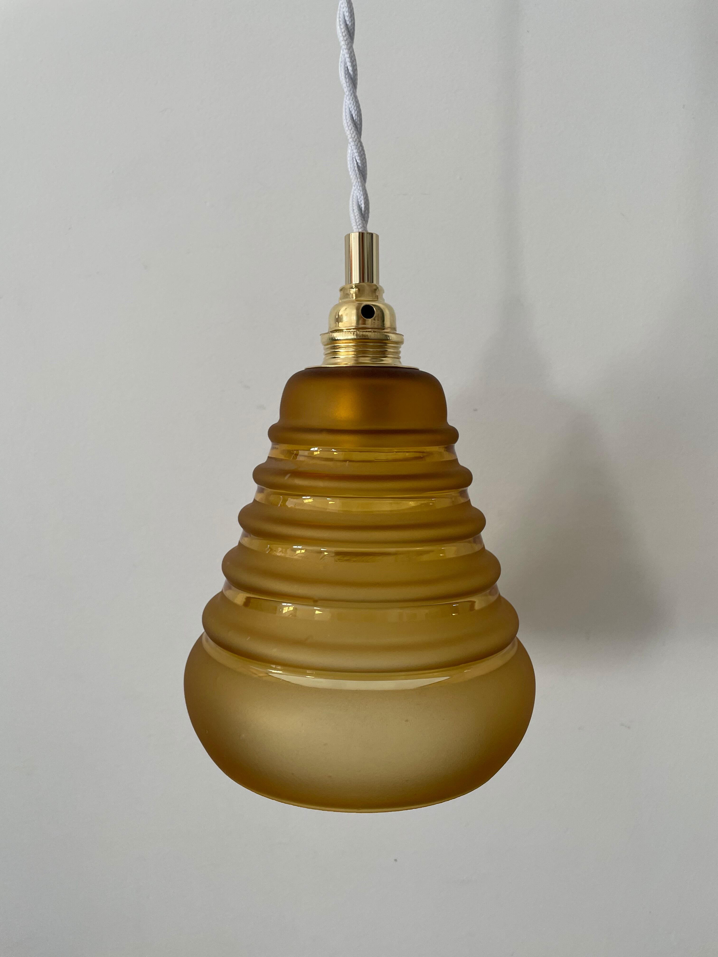 Electrified Art Deco lamp with new