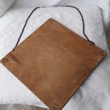 Square pewter mirror