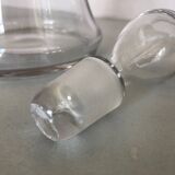 Antique engraved glass carafe