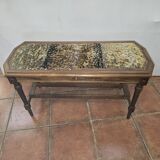Old walnut piano bench