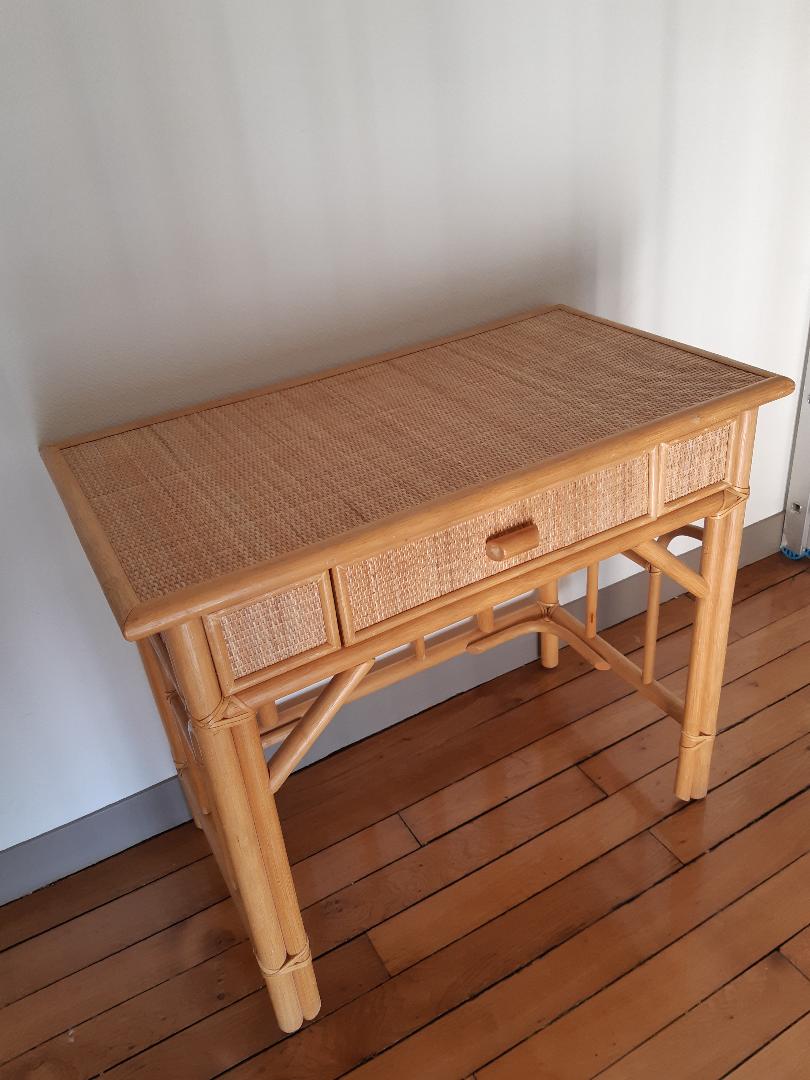 Vintage rattan desk