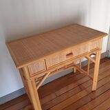 Vintage rattan desk