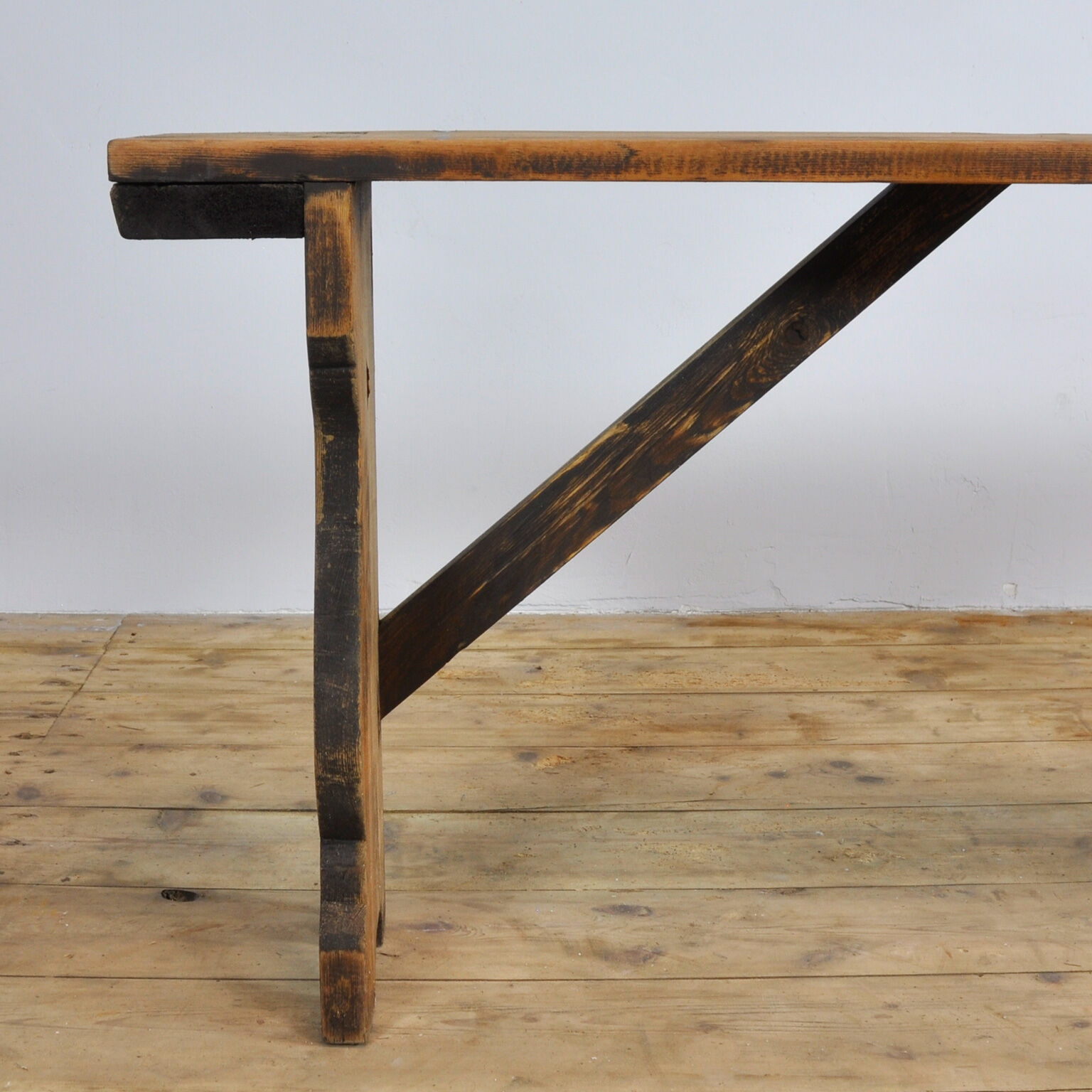 Set of two vintage pine benches, 1940