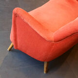 Couch sofa red bean vintage 50/60s