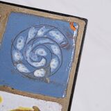 Wrought iron and ceramic coffee table, French work, 2013