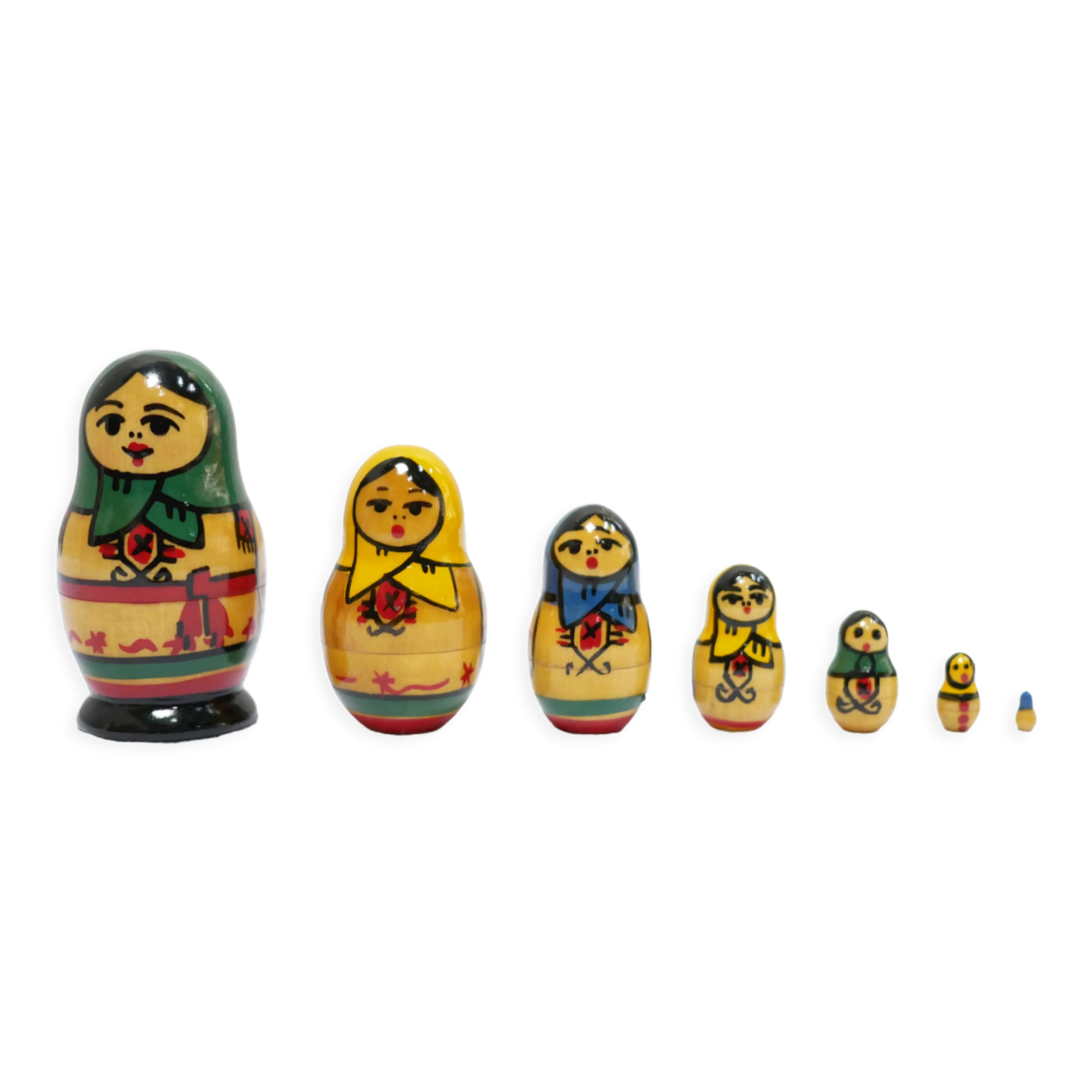 Vintage Russian Matryoshka wooden dolls