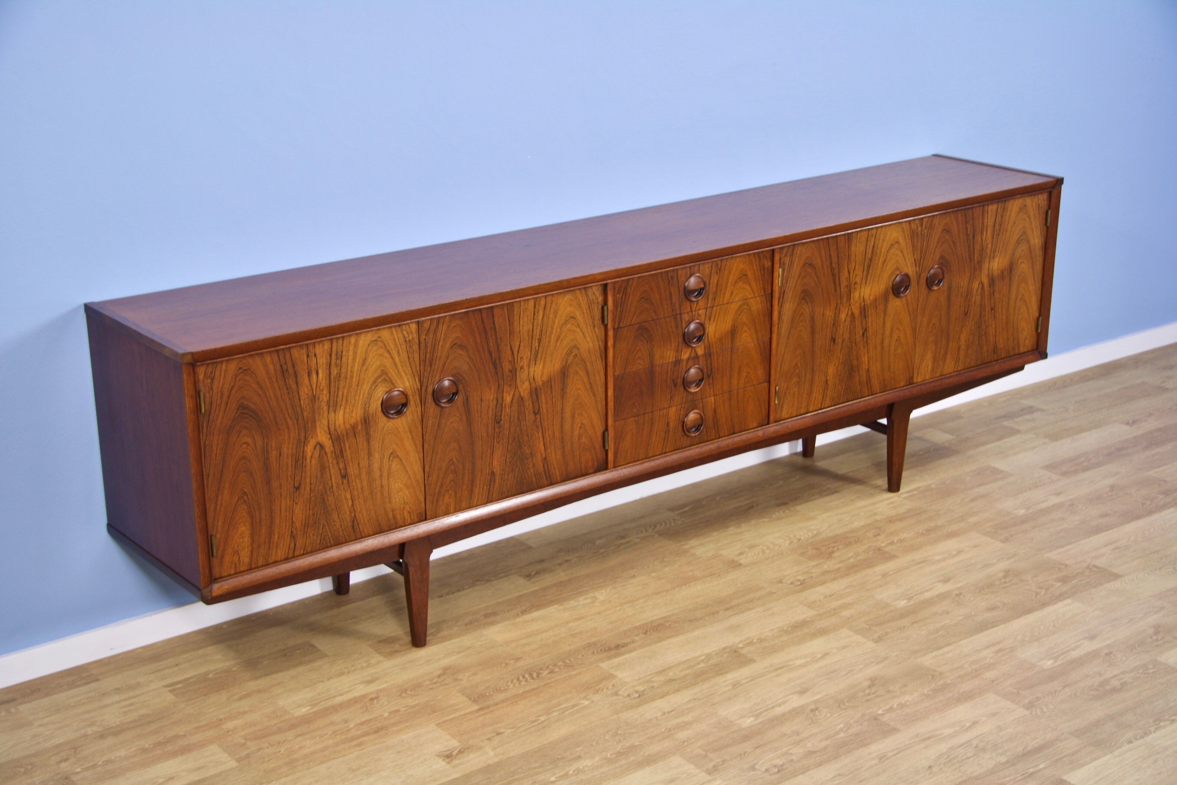 Enfilade XL hollandais en palissandre par William Watting pour Fristho, années 1960