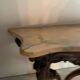 Wood and marble wall console