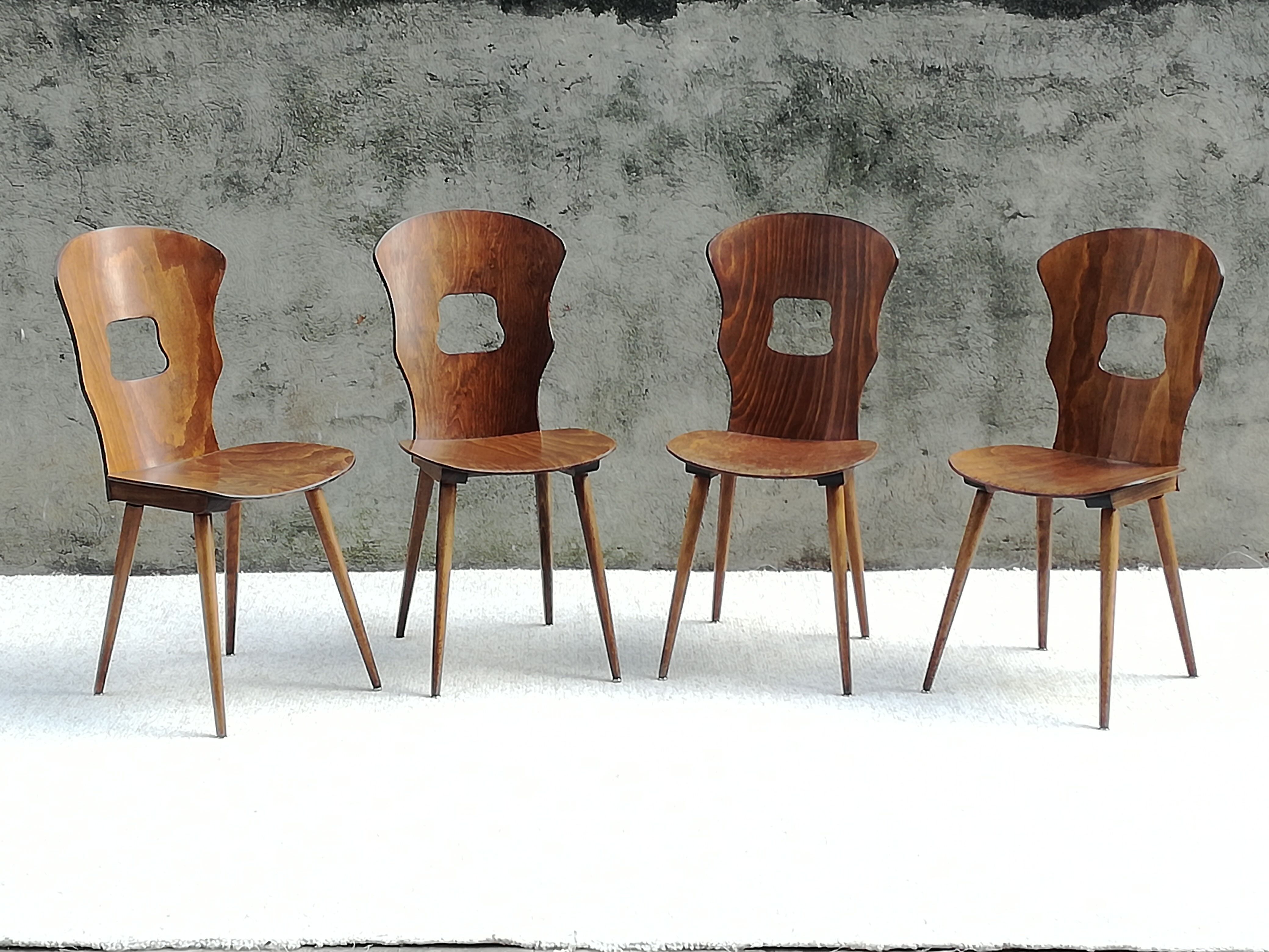 Lot of 4 bistro chairs Baumann Gentiane